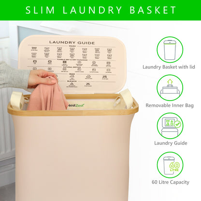 Slim Laundry Basket | BEIGE