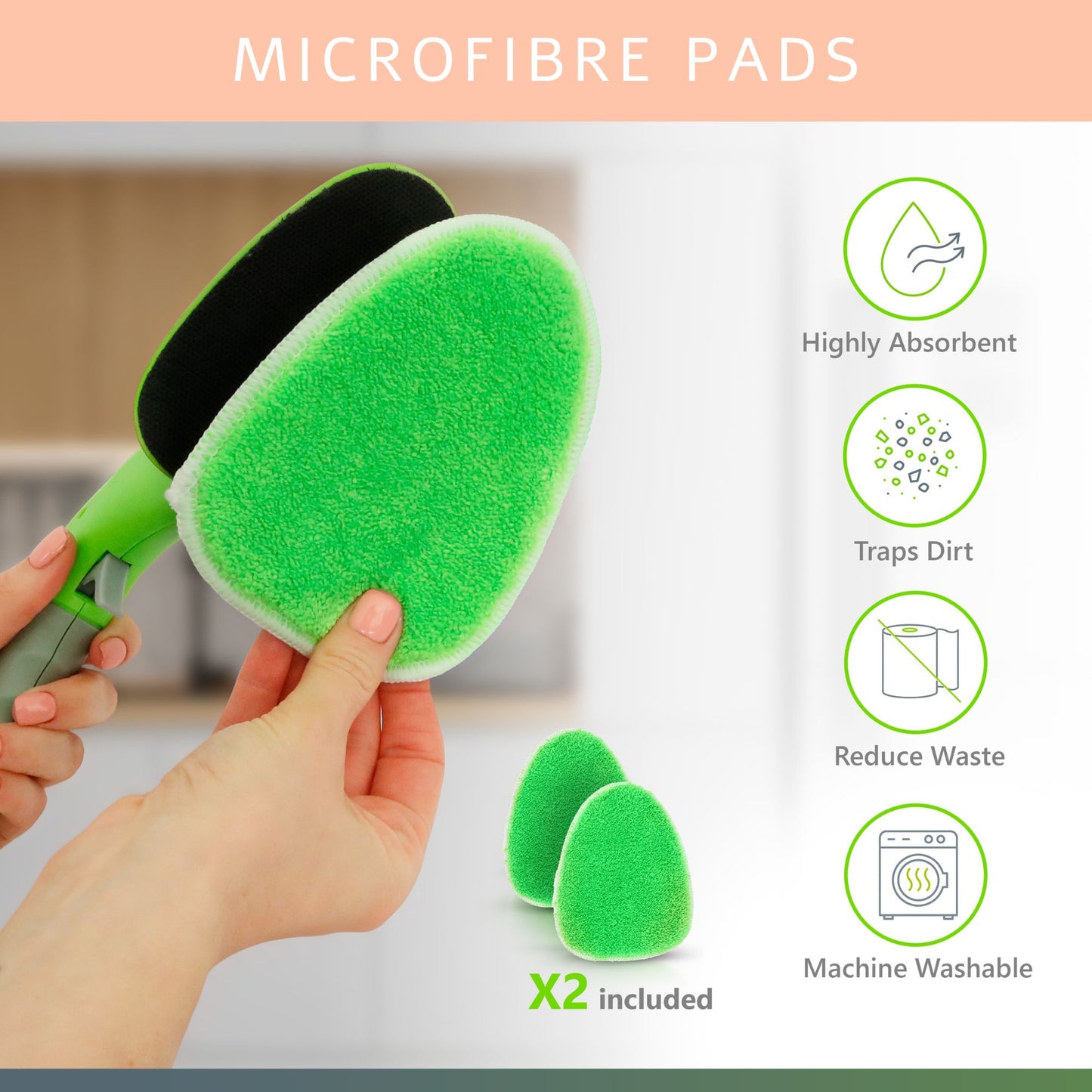 HandyMop Microfibre Pads | 2 Pack